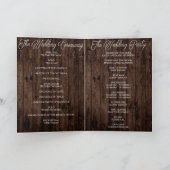 Rustikales Country Couple Foto Hochzeitsprogramm Programm (Innenseite)