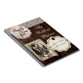 Rustikales Country Couple Wedding Planner Notebook Notizblock (Rechte Seite)