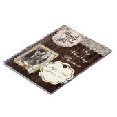 Rustikales Country Couple Wedding Planner Notebook Notizblock (Linke Seite)