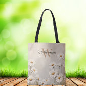 Rustikales Country Daisy Monogram Tasche