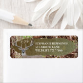 Rustikales Country Deer Junter Wedding RSVP Label (Insitu)