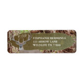 Rustikales Country Deer Junter Wedding RSVP Label (Vorne)