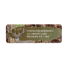 Rustikales Country Deer Junter Wedding RSVP Label