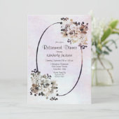 Rustikales Country Floral Dinner Party Einladung (Stehend Vorderseite)