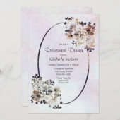 Rustikales Country Floral Dinner Party Einladung (Vorne/Hinten)