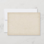 Rustikales Country floral Lace Burlap UAWG RSVP Karte (Rückseite)