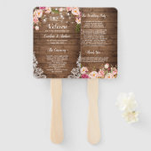 Rustikales Country Floral String Light Wedding Pro Fächer (Vorne und Hinten)