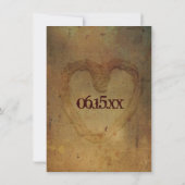 Rustikales Country Heart Lace Hochzeit Einladungen (Rückseite)