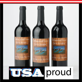 Rustikales Country Inn 🤎 gemütliches Bed and Brea Weinetikett