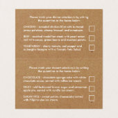 Rustikales Country Kraft Einfache Skriptauswahl Visitenkarten (Innenseite Aufgefaltet)