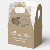 Rustikales Country Kraft Papier Lights Wedding Geschenkschachtel (Geöffnet)