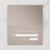 Rustikales Country Kraft Wedding Platzkarte (Außenseite Aufgefaltet)