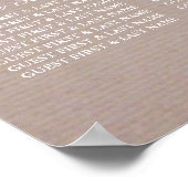 Rustikales Country Kraft Wedding Poster (Ecke)