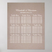 Rustikales Country Kraft Wedding Poster (Vorne)