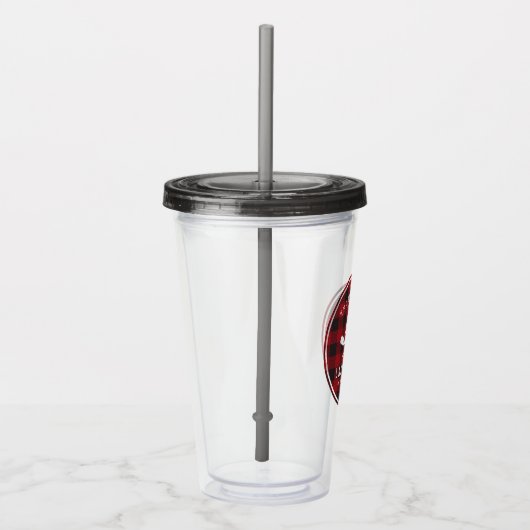 Rustikales Country Lake House Tree Red Buffalo Kar Acryltrinkbecher (Rechts)