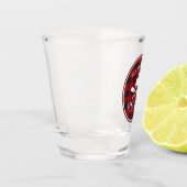 Rustikales Country Lake House Tree Red Buffalo Kar Schnapsglas (Links)