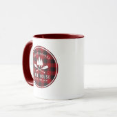 Rustikales Country Lake House Tree Red Buffalo Kar Tasse (Vorderseite Links)