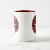 Rustikales Country Lake House Tree Red Buffalo Kar Tasse (Zentrum)
