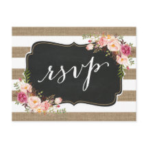 Rustikales Country Linen Burlap Floral Wedding RSV