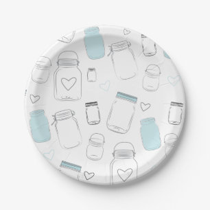 Rustikales Country Mason Jars Party Pappteller