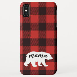 Rustikales Country Red & Black Flannel Mama Bear Case-Mate iPhone Hülle