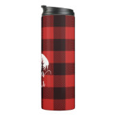 Rustikales Country Red & Black Flannel Papa Bear Thermosbecher (Nach rechts gedreht)