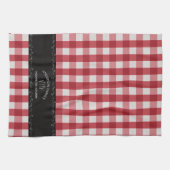 Rustikales Country Red Gingham Black Chalkboard Geschirrtuch (Horizontal)