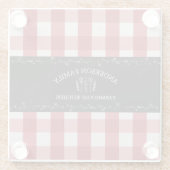 Rustikales Country Red Gingham Black Chalkboard Glasuntersetzer (Rückseite)