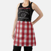 Rustikales Country Red Gingham Black Chalkboard Schürze (InSitu)