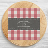 Rustikales Country Red Gingham Black Chalkboard Steinuntersetzer