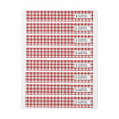 Rustikales Country Red White & Black Flannel Muste (Bogen)