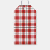 Rustikales Country Red White & Black Flannel Muste Geschenkanhänger (Rückseite)