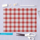 Rustikales Country Red White & Black Flannel Muste Seidenpapier (Handwerk)