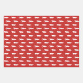 Rustikales Country Red & White Christmas Tree Must Geschenkpapier Set (Vorderseite 3)