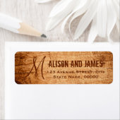 Rustikales Country Scratched Wood Monogram Wedding (Insitu)