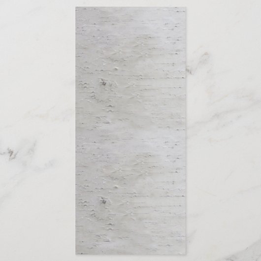 Rustikales Country Silver Birch Tree Hochzeitmenü Menükarte (Rückseite)