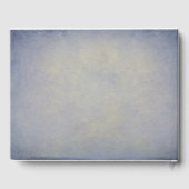 Rustikales Country String Lights Dusty Blue Weddin Gästebuch (Rückseite)