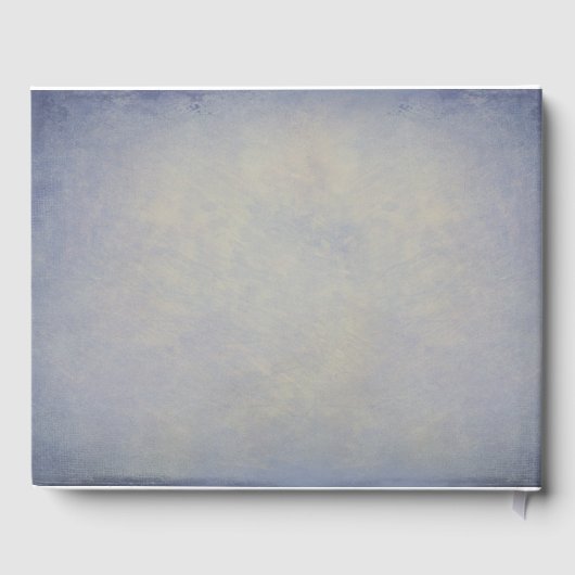 Rustikales Country String Lights Dusty Blue Weddin Gästebuch (Rückseite)