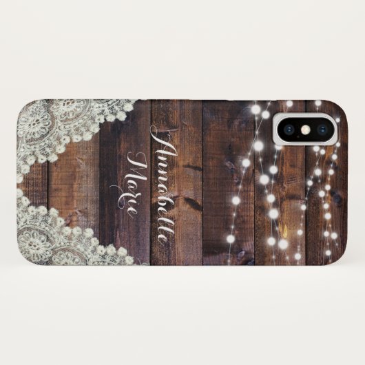 Rustikales Country String Lights Funkelnd Spitzent Case-Mate iPhone Hülle (Rückseite (Horizontal))