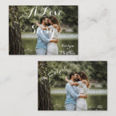 Rustikales Country Style Custom Wedding Foto laden Begleitkarte (Vorne/Hinten)