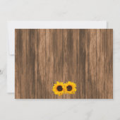 Rustikales Country Sunflower Mason Jar Brautparty Einladung (Rückseite)