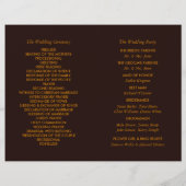 Rustikales Country Sunflowers Blumenhochzeitprogra (Rückseite)