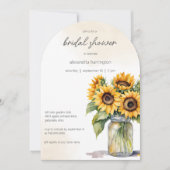Rustikales Country Sunflown Brautparty Einladung (Vorderseite)
