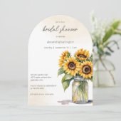 Rustikales Country Sunflown Brautparty Einladung (Stehend Vorderseite)