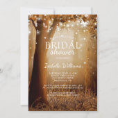 Rustikales Country Tree String Lights Brautparty Einladung (Vorderseite)