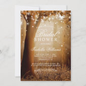 Rustikales Country Tree String Lights Brautparty Einladung (Vorderseite)