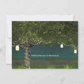 Rustikales Country Tree String Lights Probe Dinner Einladung (Rückseite)