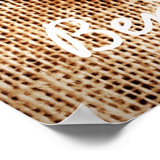 Rustikales Country Twine Heart Burlap Wedding Post Poster (Ecke)