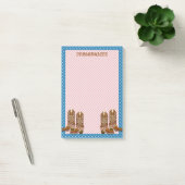 Rustikales Country Western Cowboy Boots personalis Post-it Klebezettel (Büro)