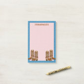 Rustikales Country Western Cowboy Boots personalis Post-it Klebezettel (Auf Schreibtisch)